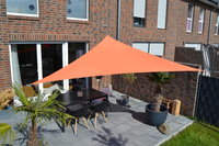Dreiecksonnensegel 360x360x360 cm - Polyester - terracotta /orange - wasserabweisend