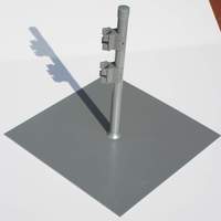 Fussplatte Paravent - superflache Metallplatte zur Aufstellung vom mobilen Sichtschutz Paravent