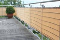 Balkonverkleidung 75 x 300 cm Farbe uni sisal / beige - Sichtschutz fr Terrasse und Balkon