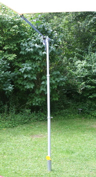 Aluminium Teleskopmast - 3-teilig - max. Lnge 280  cm - Versandlnge 113 cm - Befestigung Sonnensegel konkav